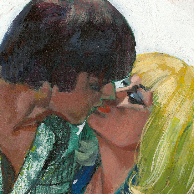 Kissing Couple, Walking - Gianluigi Coppola, Limited Edition Giclée Print