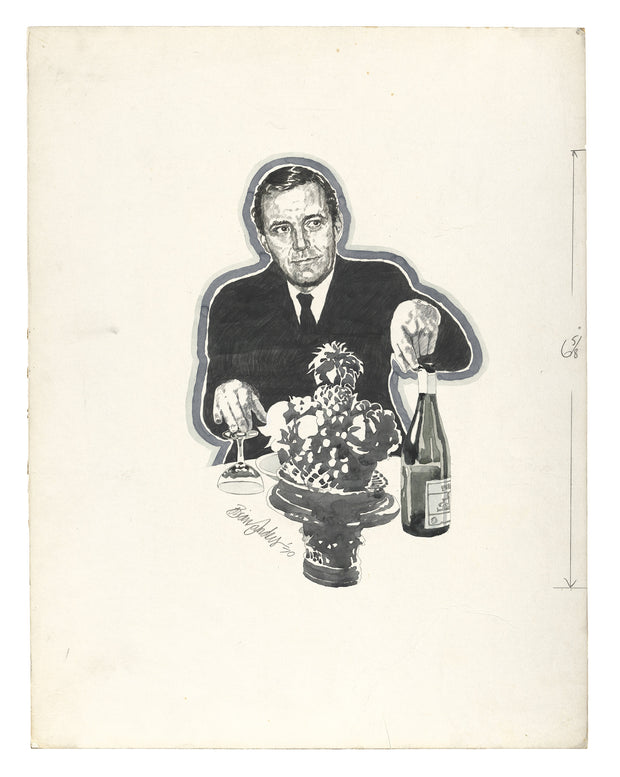 Tony Benn, Portrait for NOVA Magazine - Brian Sanders, Original Artwork, 1970