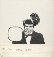 Warren Beatty, Portrait for NOVA Magazine - Brian Sanders, Original Artwork, 1970