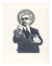 George Brown, Portrait for NOVA Magazine - Brian Sanders, Original Artwork, 1970