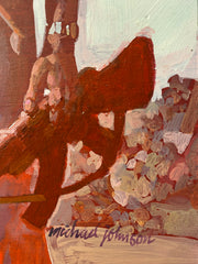 War Novel Cover Illustration - Michael Johnson, Original Artwork, 1970