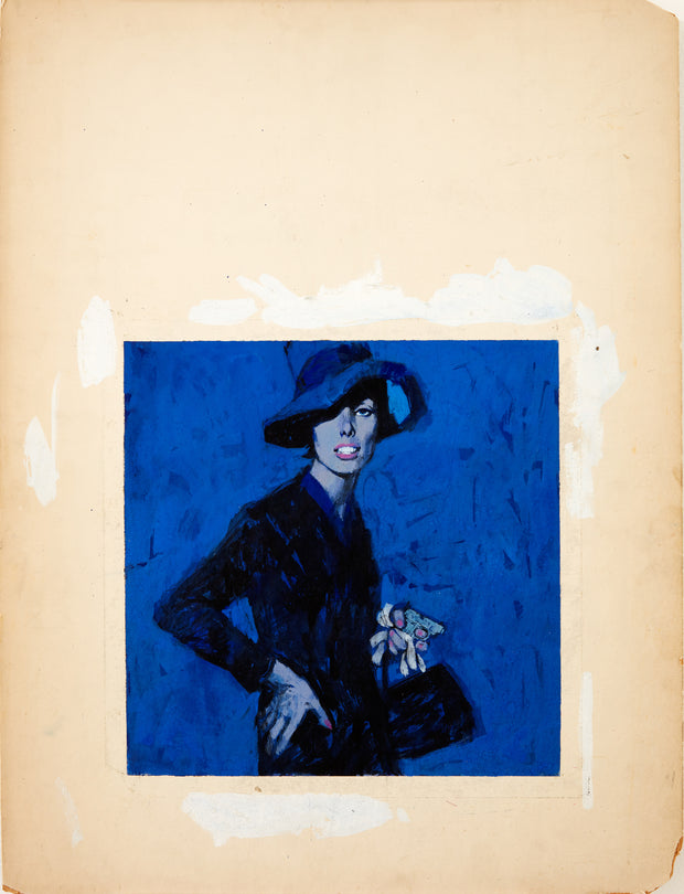 Lady in Blue - Renato Fratini, Original artwork, 1960s